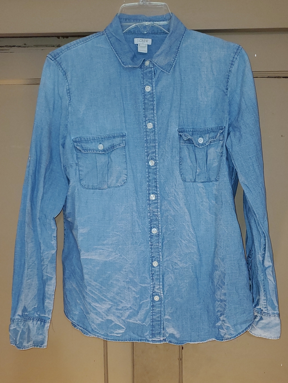 J. Crew Light Blue Denim Button-Down Shirt